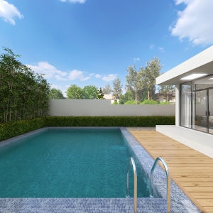 Biệt thự trệt có hồ bơi